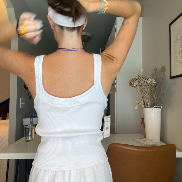 Free People White Tank Top - Picture 2 of 3